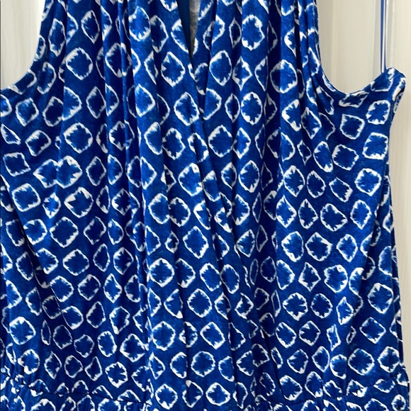 NWOT Michael Kors Blue Patterned Halter Dress - Picture 3 of 5